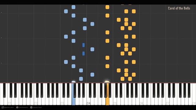 Carol of the Bells \\ Synthesia Piano Tutorial смотреть онлайн