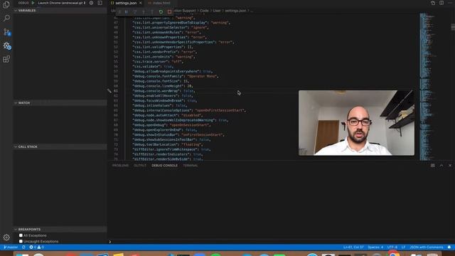 VS Code Setting: debug.console.wordWrap смотреть онлайн