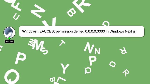 Windows : EACCES: permission denied 0.0.0.0:3000 in Windows Next js смотреть онлайн