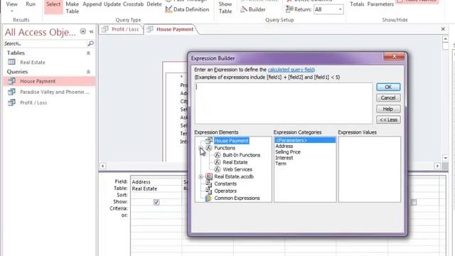 Access: Using Expression Builder смотреть онлайн