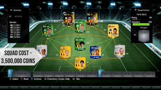 MY FAVOURITE...BELGIUM SQUAD! FIFA 14 ULTIMATE TEAM BEST PLAYERS! смотреть онлайн