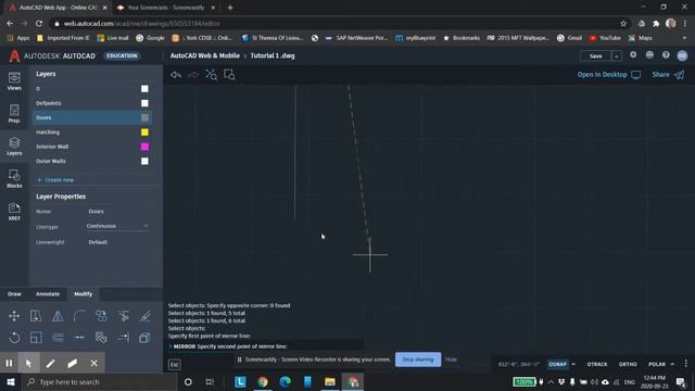AutoCad Tutorial C Web Adding Doors Creating Blocks смотреть онлайн