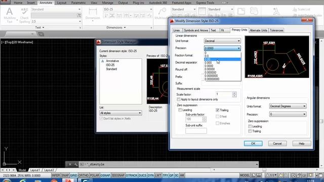 Autocad Dimension(ölçülendirme) ayarları смотреть онлайн