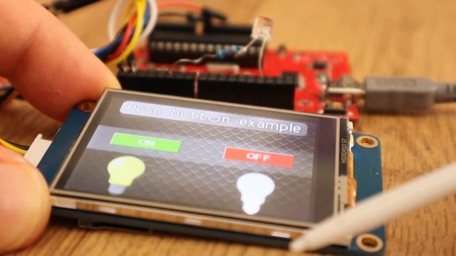 Nextion push button example with Arduino смотреть онлайн