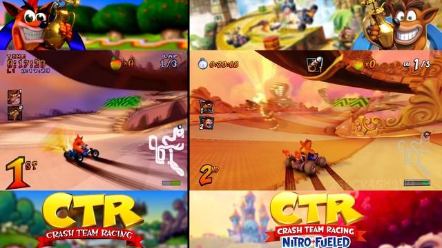 Crash Team Racing Nitro-Fueled - Bosses Comparison (Original Vs Nitro-Fueled) смотреть онлайн