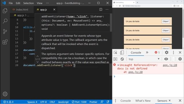 La propagation des événements en JavaScript. смотреть онлайн