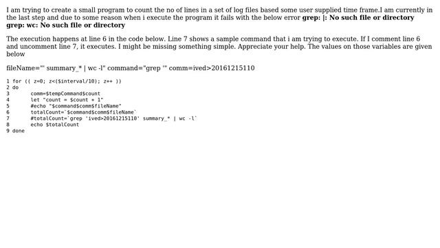 Unix & Linux: Grep Command execution within a loop gives error смотреть онлайн