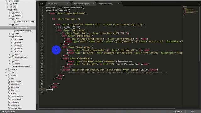how to create admin panel in laravel 5.1 path 2 + frontend, how to use authentication in laravel 5. смотреть онлайн