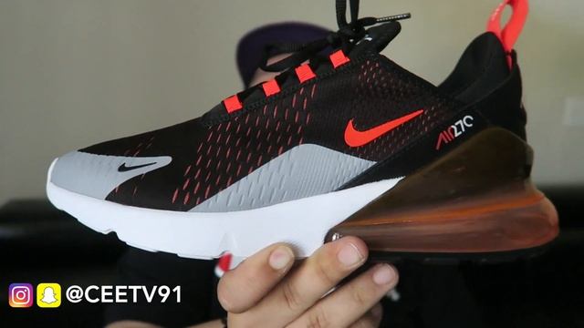 AIR MAX 270 BLACK BRIGHT CRIMSON REVIEW & ON FEET! смотреть онлайн