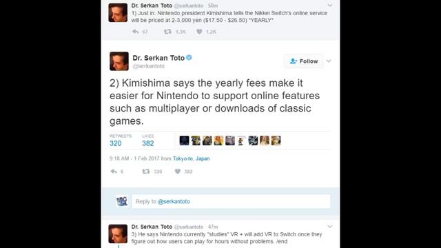 Switch's Online Price Revealed + Nintendo "Studying" VR on Switch смотреть онлайн