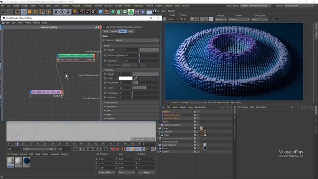 Using Arnold to render Cinema 4d's Mograph and Field Colors (and a bit more...) смотреть онлайн