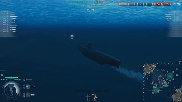 ТЕСТ ПОДЛОДОК WORLD OF WARSHIPS!!! ВЗГЛЯД С ОБОИХ СТОРОН. смотреть онлайн