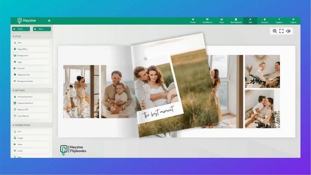 Как сделать флипбук | Интерактивный фотоальбом в Canva с эффектом перелистывания страниц смотреть онлайн