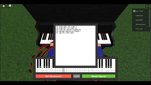 How to play Minecraft song on piano Roblox! смотреть онлайн