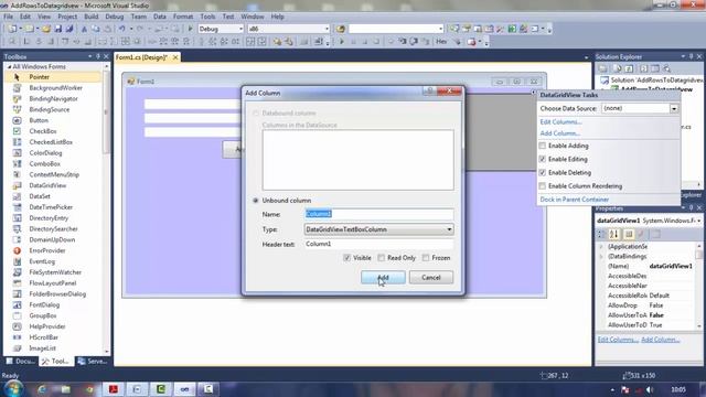 Datagridview Add Rows смотреть онлайн