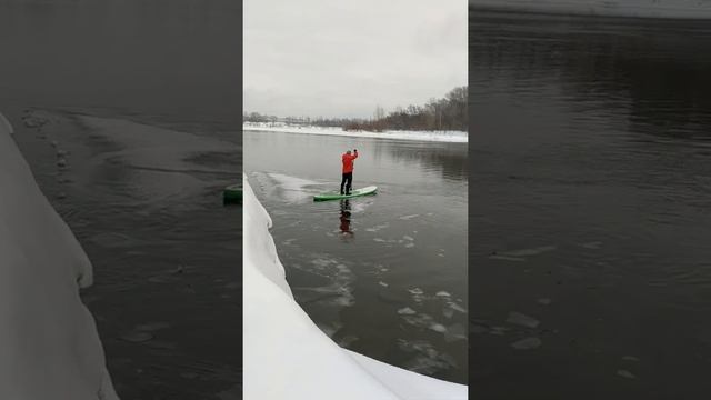 Январская катка на SUP борде. смотреть онлайн