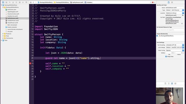 Parsing JSON: SwiftyJSON, Freddy, & Gloss | Swift 3, Xcode 8 смотреть онлайн