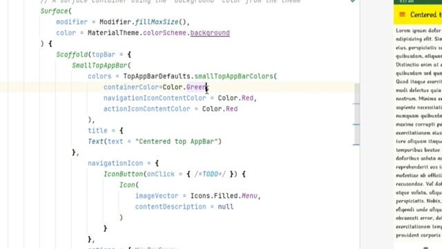 Jetpack Compose 3 Top AppBar Colour смотреть онлайн