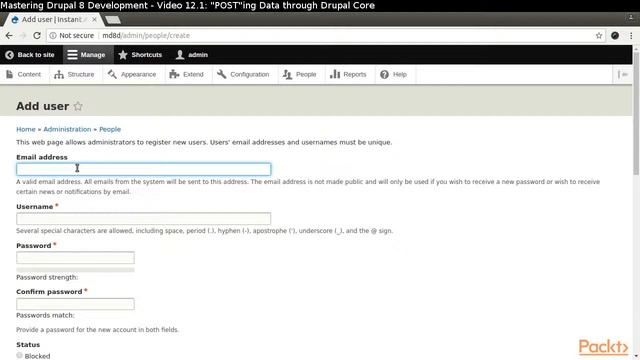 Mastering Drupal 8 Development : "POST"ing Data Through Drupal Core| packtpub.com смотреть онлайн
