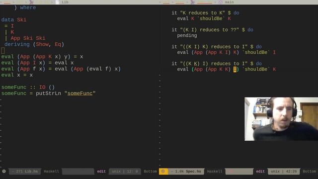 SKI Combinator Calculus in Haskell смотреть онлайн
