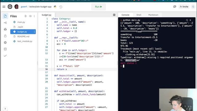 freeCodeCamp Python Challenge: let's build a budget app! смотреть онлайн