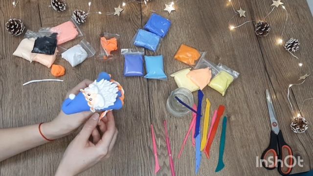 Дед Мороз и Олень, лепим из пластилина. Новогодняя поделка смотреть онлайн