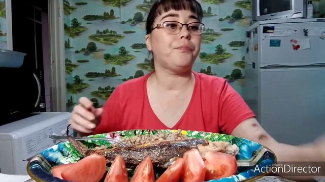 Mukbang | Запечённая горбуша с гречкой *BAKED HUMPBACK WITH BUCKWHEAT