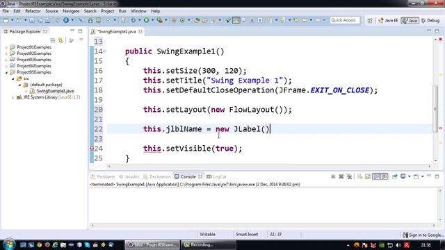 Java Tutorial - 26 - Java Swing Basics - Flowlayout смотреть онлайн