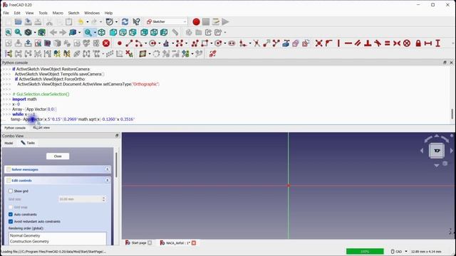 FreeCAD: Python scripting tutorial | How to model NACA Airfoil (Part-2) смотреть онлайн