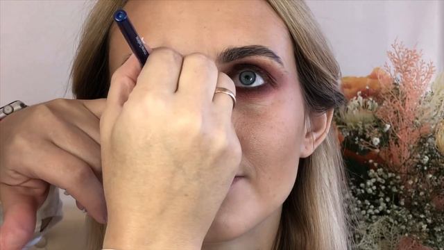 Осенний макияж 2019 в винных оттенках. Смоки. смотреть онлайн