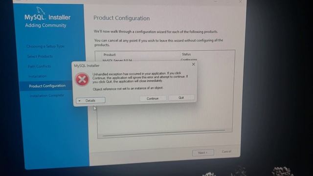 MySQL work bench unhandled exception смотреть онлайн