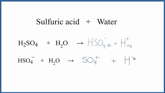 H2SO4 + H2O (Sulfuric acid plus Water) смотреть онлайн