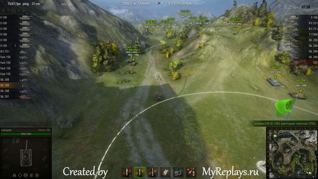 WOT: Mauntain Pass - Object 268 - 2 frags смотреть онлайн