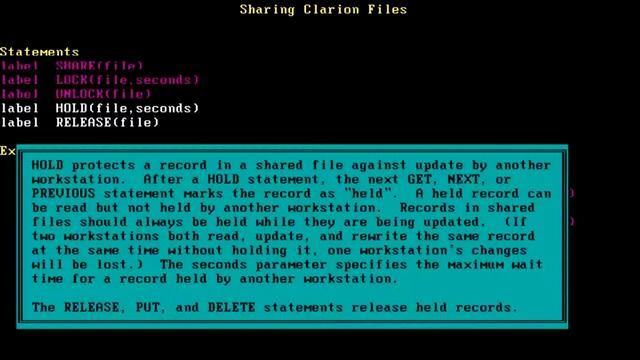 Clarion Professional Developer 2.1 for DOS tutorial - 7B/16 - Language 2 смотреть онлайн