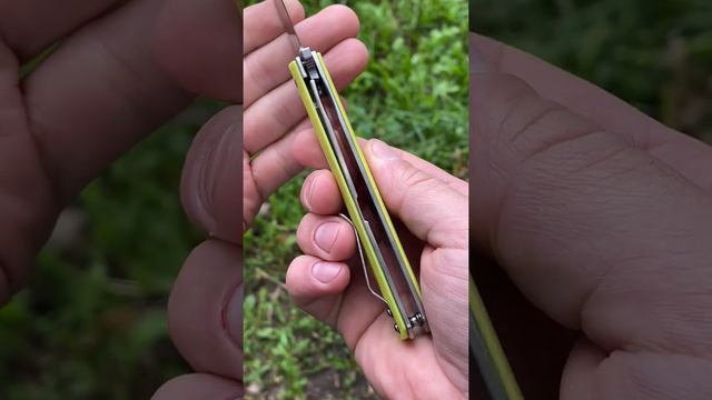 Складной нож TANTO с G10 желтый смотреть онлайн