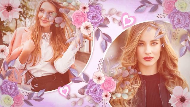 Весеннее свадебное слайд-шолу розовые круги Spring Wedding Slideshow Pink circles videohive смотреть онлайн