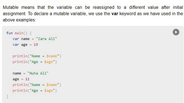 Kotlin variables смотреть онлайн