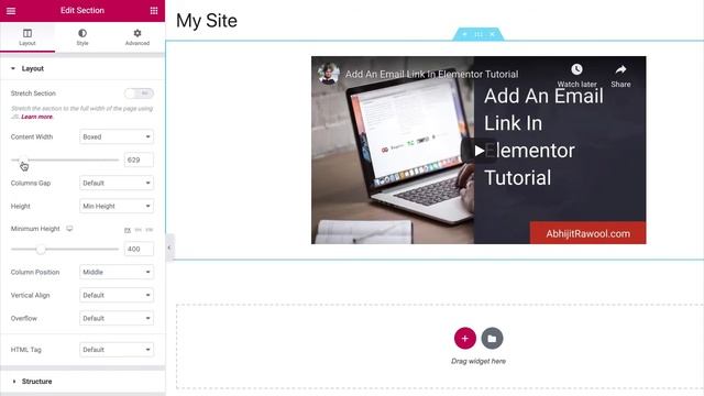 Resize A Video In Elementor Tutorial смотреть онлайн