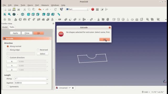 Learn FreeCAD: #3 Extrude - Tutorial смотреть онлайн