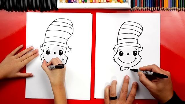 How To Draw The Cat In The Hat (Easy Cartoon Version) смотреть онлайн