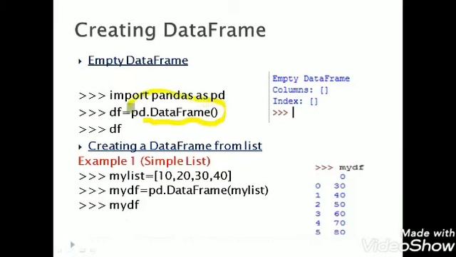 Dataframes in Pandas смотреть онлайн