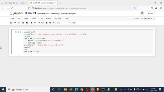 Python Program Compute Polynomial Equation given Coefficients of the Polynomial are stored in a Lis смотреть онлайн