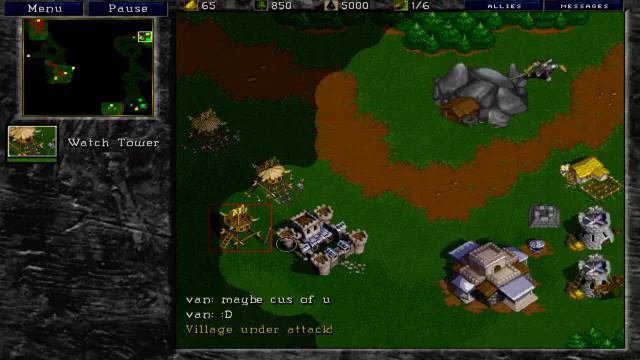 War Craft 2 Combat Edition: Gow map, 2v2 смотреть онлайн