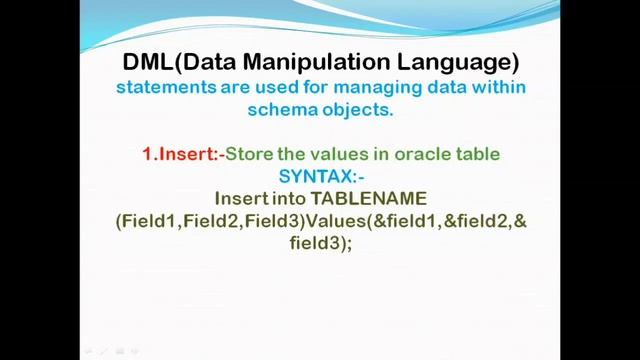 Different types of commands in oracle in Hindi смотреть онлайн