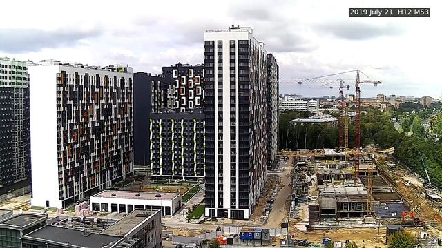 Стройка ЖК Летний сад (1 камера) 21 июля 2019 г смотреть онлайн