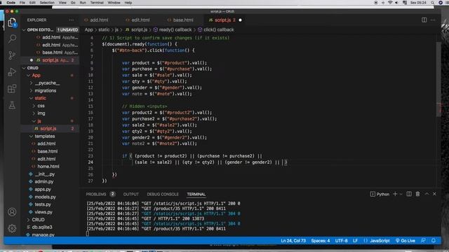 Ep. #2 | How to Build SAVE CHANGES Confirmation using Python Django + Javascript | CRUD Mastery Vol смотреть онлайн