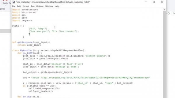 Telegram Bot - Part 7 - App 2 - Rule-Based Chatbot In Python