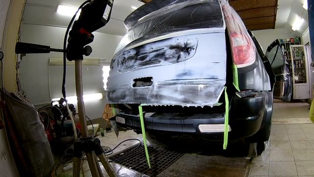 Шлифуем грунт, перетираем 400 с водой, Красим внутрянку 1,08,2017, смотреть онлайн