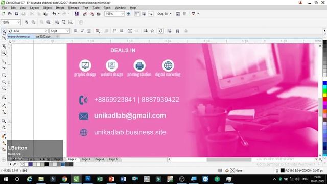 Monochrome effect in CorelDraw X7 (Design trend 2020) смотреть онлайн