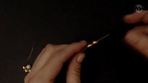 Цветок из бусин. 2 способ.